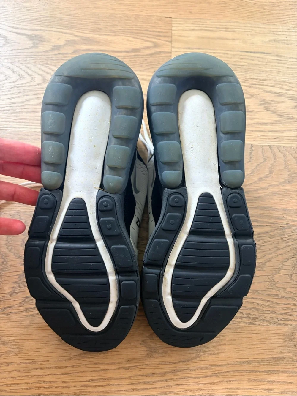 Nike AirMax 270 White and Black Athletic Sneakers